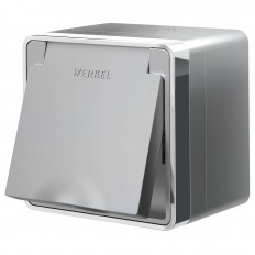 W5071206 Werkel წყალგაუმტარი გასასვლელი მიწასთან ერთად დაცვით. სახურავი და ჟალუზები Gallant (ვერცხლი)