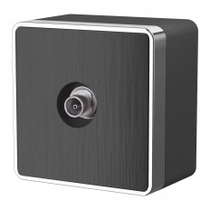 W5083004 Werkel ТВ-розетка оконечная Gallant (графит рифленый)