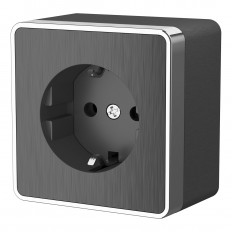 W5071004 Werkel Розетка с заземлением Gallant (графит рифленый)
