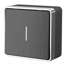 W5010104 Werkel Выключатель одноклавишный с подсветкой Gallant (графит рифленый)