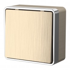 W5012010 Werkel Выключатель одноклавишный проходной Gallant (шампань рифленый)