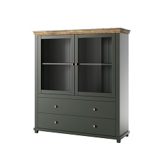 მაღალი კომოდი 2d2s typ 46 EVORA (მწვანე/მუხის ლეფკადა)