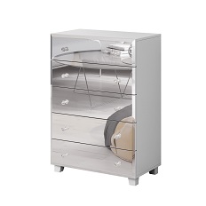 კომოდი 5S typ 45 BELLAGIO (თეთრი/სარკე)