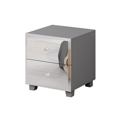 საწოლის მაგიდა 2S typ 22 BELLAGIO (ნაცრისფერი/სარკე)