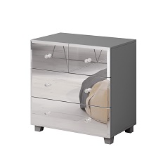 კომოდი 2S+2S ტიპი 27 BELLAGIO (ნაცრისფერი/სარკე)