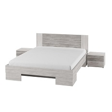 საწოლი 1800 + საწოლის მაგიდები 2 ც. ტიპი 52 VERA (Arctic Pine Light/Dark)