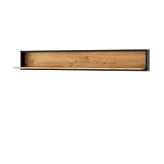 Полка навесная BOSCO (Дуб Артисан/Черный)
