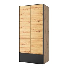 Шкаф 2DG1S BOSCO (Дуб Артисан/Черный)