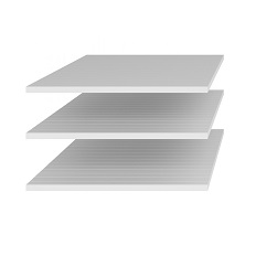 Полки для шкафа SIGMA (Дуб Флагстафф с медной нитью/Черный матовый) 24FWLI02