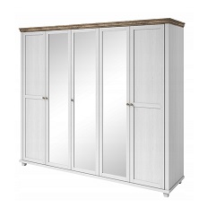 გარდერობი 5-კარიანი 3 სარკეთი EVORA (Abisko Ash/Lefkas Oak მუქი) 247DJU21