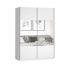 Шкаф-купе 2-дверный с зеркалом BETA (Белый) 22971654
