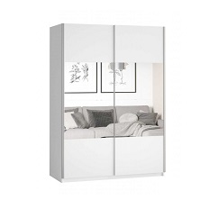 Шкаф-купе 2-дверный с зеркалом BETA (Белый) 22971655