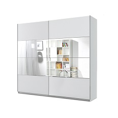 Шкаф-купе 2-дверный с зеркалом BETA (Белый) 22971657
