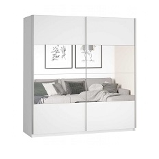 Шкаф-купе 2-дверный с зеркалом BETA (Белый) 22971658