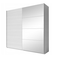 Шкаф-купе 2-дверный с зеркалом GALAXY (Ясень Абиско) 24AAEA69