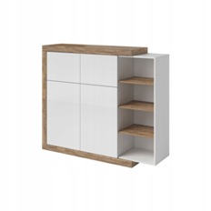 Комод высокий SINTRA (Дуб Самдал/Белый глянец) 24BSKS45