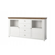 კომოდი 2 კარი და 4 უჯრა EVORA (Abisko Ash/Lefkas Oak მუქი) 247DJU25