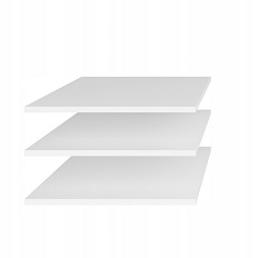 თაროების ნაკრები კარადისთვის 2497KL18 OPTIMA (თეთრი/თეთრი პრიალა) 2497KL02