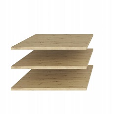 Комплект полок для шкафа 2497KL18 OPTIMA (Дуб Артизан/Белый глянец) 249AKL02