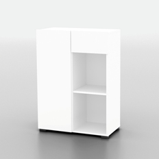 წიგნის კარადა 1 კარით და 1 უჯრით Agapi (თეთრი) 2497LZ84