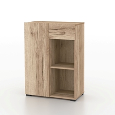 წიგნის კარადა 1 კარით და 1 უჯრით Agapi (Oak Grand Natural) 24N3LZ84