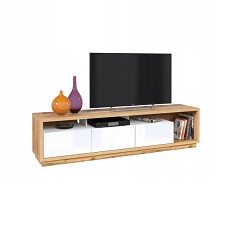 ტელევიზორის სადგამი CELINE (მუხის ვოტანი/თეთრი პრიალა) 24NALR40