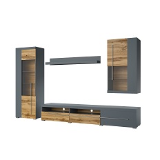 მისაღები ოთახის კომპლექტი ROGER (Grey/Oak Wotan) 22ZNZH10