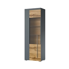 ვიტრინა მარცხენა ROGER (ნაცრისფერი/მუხის ვოტანი) 22ZNZH05