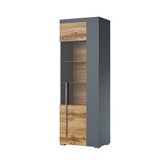 ვიტრინა მარჯვნივ ROGER (ნაცრისფერი/მუხის ვოტანი) 22ZNZH06