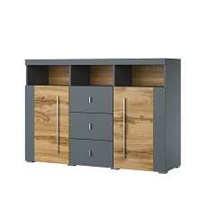 კომოდი ROGER (ნაცრისფერი/მუხის ვოტანი) 22ZNZH43