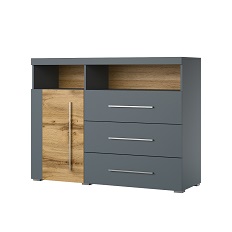 კომოდი ROGER (ნაცრისფერი/მუხის ვოტანი) 22ZNZH47