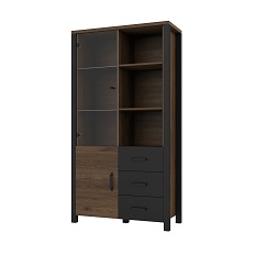 ვიტრინა OLIN (Okapi Walnut/Black Matt) 24OKJC13