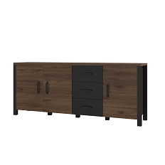 კომოდი OLIN (Okapi Walnut/Black Matt) 24OKJC47