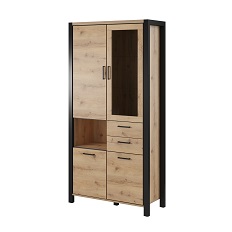 ვიტრინა AKTIV (მუხის კურო/შავი) 24TWLK13