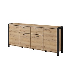 კომოდი AKTIV (მუხის კურო/შავი) 24TWLK25