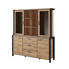 ვიტრინა AKTIV (მუხის კურო/შავი) 24TWLK76