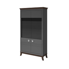 ვიტრინა TISARO (ანტრაციტი/შოკოლადის მუხა) 24Z3LJ12