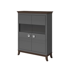 კომოდი TISARO (ანტრაციტი/შოკოლადის მუხა) 24Z3LJ42