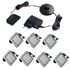 Подсветка 7xLED, RGB 23KK0007 к стенке 24G0DE09 INDIA (Серый/Серый глянец)