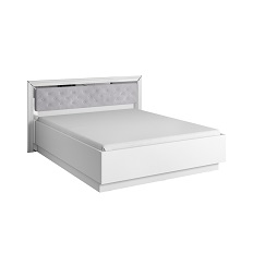 საწოლი 1600 ARNO (თეთრი/თეთრი პრიალა ვერცხლით) 2497LF31