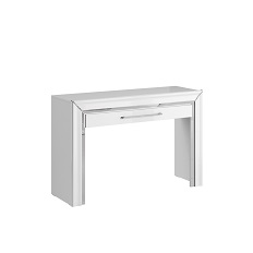 გასახდელი მაგიდა ARNO (თეთრი/თეთრი პრიალა ვერცხლით) 2497LF49