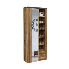 გარდერობი თაროებით LARONA (Satin Nussbaum/Touchwood) 24Z6DZ87