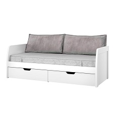 Кровать 90-2 М TAURUS (Дуб Вотан/Белый глянец) 