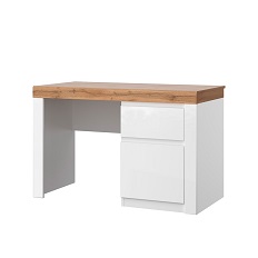 Стол письменный 1D1S TAURUS (Дуб Вотан/Белый глянец) 