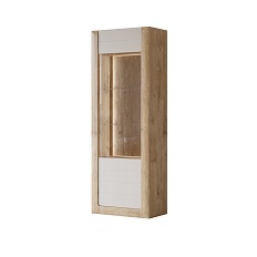 Витрина 1-дверная KASAI (Дуб Голд Харбор/Бежевый матовый) 24HKMI05