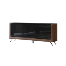 მეჩეთი 3 კარები Kasai (Columbia Walnut/Black Gloss) 24RWMI25