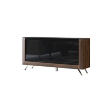 მეჩეთი 2 კარები Kasai (Columbia Walnut/Black Gloss) 24RWMI45