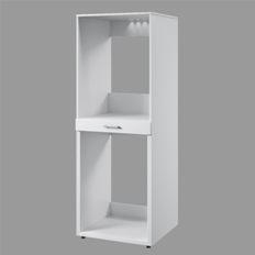 გარდერობი სარეცხი მანქანისთვის და საშრობები 1 თაროზე Aza Linen (თეთრი) 3097me61