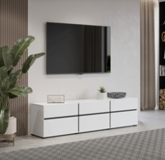 Tumba TV 3 სატყუარა და 3 უჯრის ჯვარი (თეთრი/შავი) 249WMY41