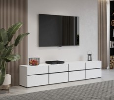 Tumba TV 4 საცხობი და 4 უჯრის ჯვარი (თეთრი/შავი) 249WMY40